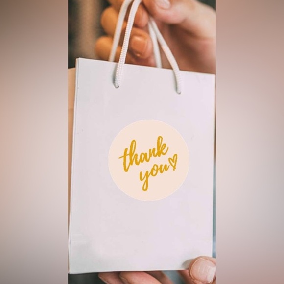 Thank You For Your Support Stickers Label, 500 Round 1.5”x1.5” Kraft color NWT - Picture 3 of 4